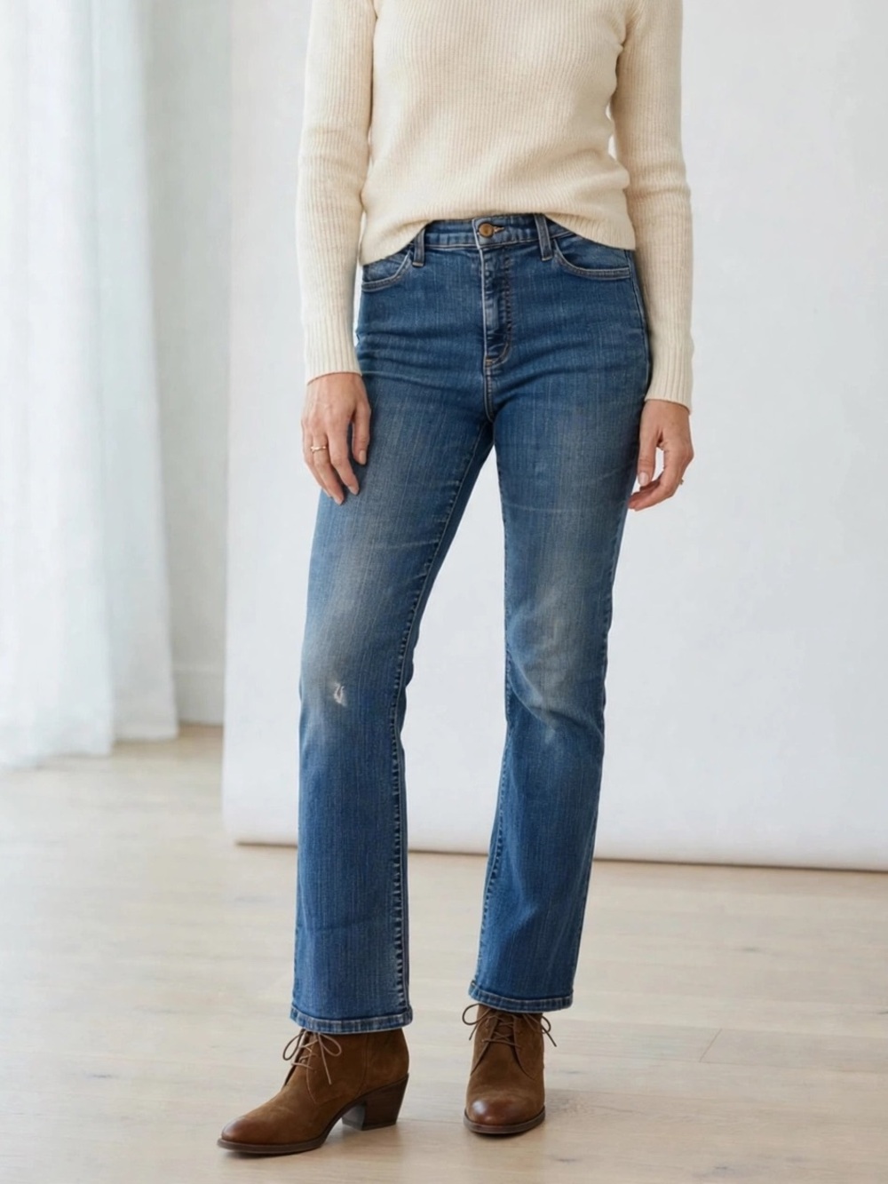 NYDJ Not Your Daughters Jeans Bootcut Womens 10 Stretch Blue Denim Lift Tuck